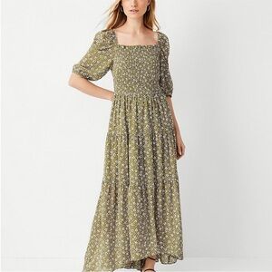 Ann Taylor floral smocked dress
